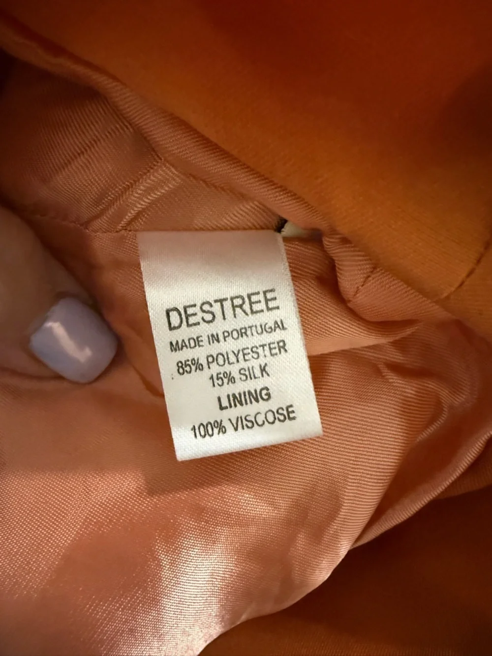 Destree Amoako Satin Jacket Apricot NWT - Picture 7 of 7